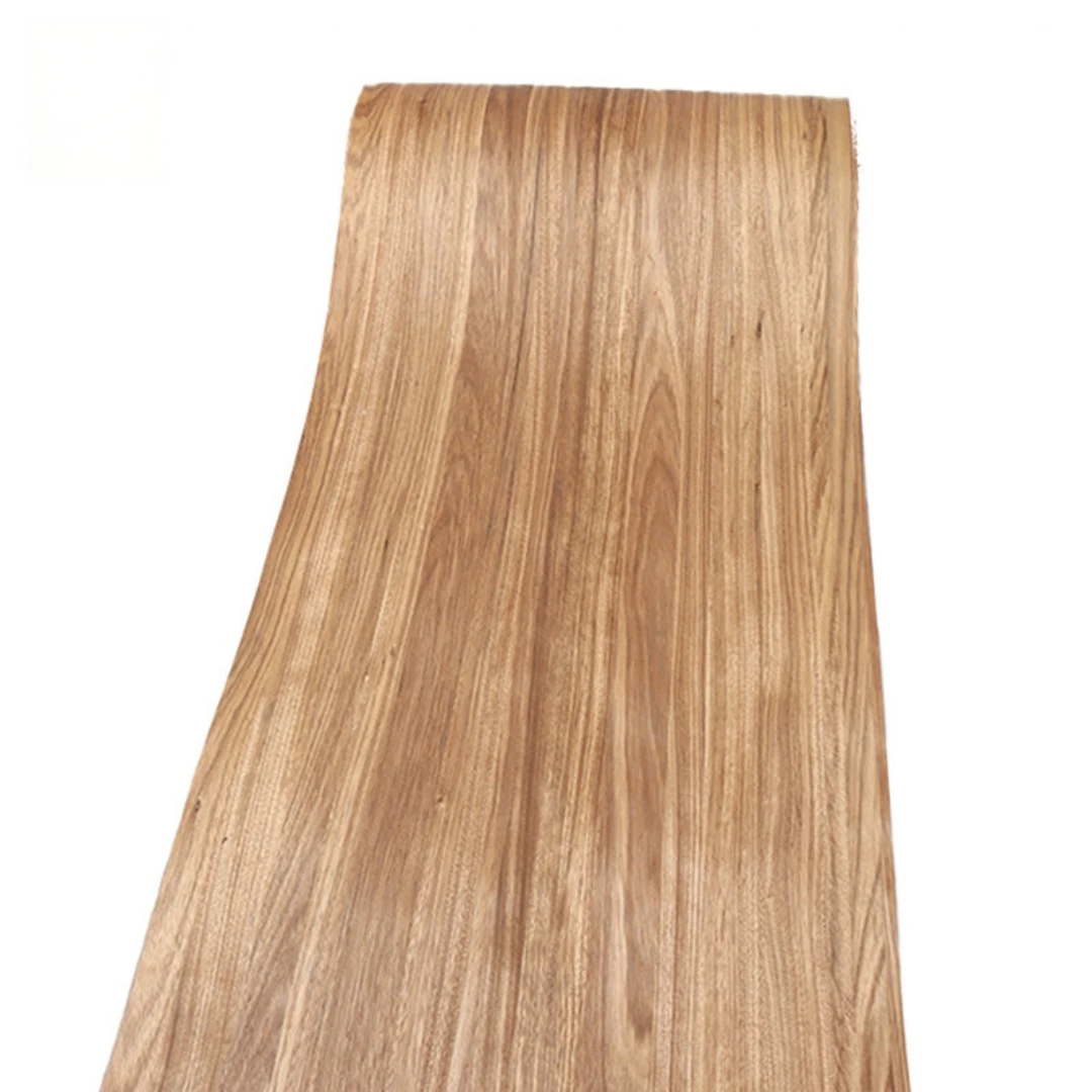 58x250cm Natural African Beli Mix-Matched Wood Veneer for Furniture Wall Interior Decoration Cabinet Panels Renovation Crafts