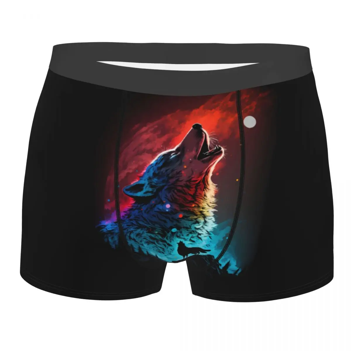 

Custom Ghost Wolf Boxer Shorts For Men 3D Print Underwear Panties Briefs Soft Underpants