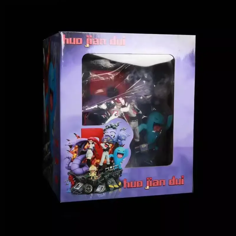 41cm pokemon evolução figura anime figuras com luz led estátua cinza ketchum figuras 38cm ovo foguete equipe coleção modelo brinquedos