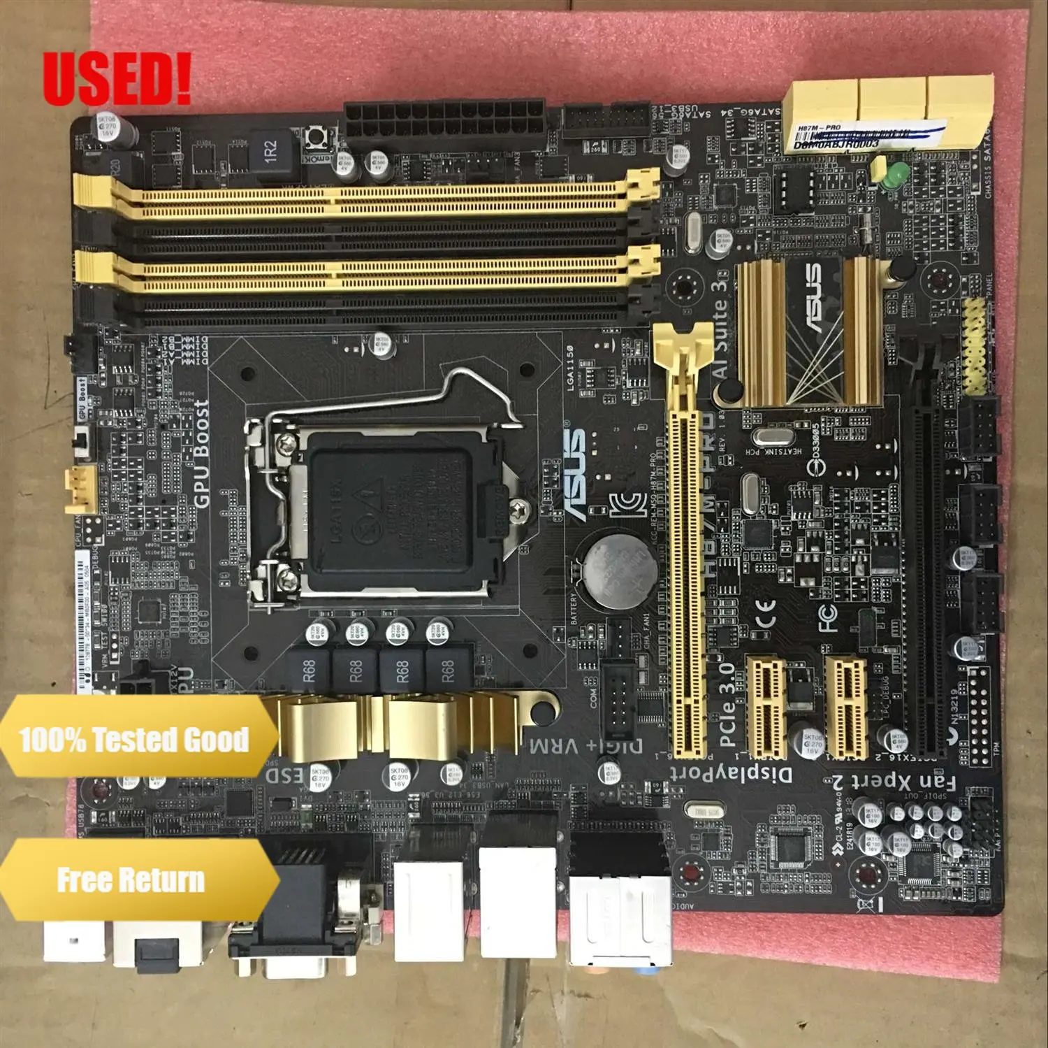 

for Asus H87M-PRO Desktop Motherboard H87 Socket LGA 1150 i7 i5 i3 DDR3 32G SATA3 UBS3.0