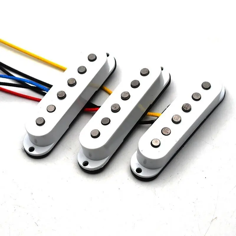 

Staggered Single Coil PickupsST/SQ PickupsAlnico5 Fiber Bobbin Pickups White