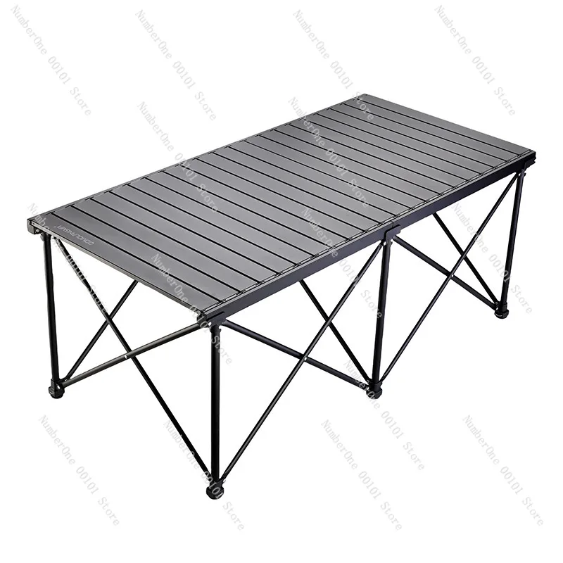 Outdoor leisure camping table and chair set | Picnic egg roll table integrated full set of folding table