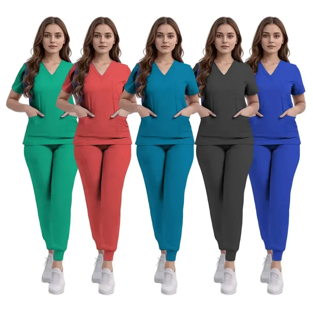 Wholesale Price Doctor Nurse Scrubs Set Medical Uniforms Women Jogger Set Hospital Accessories Operating Room Surgical Workwear