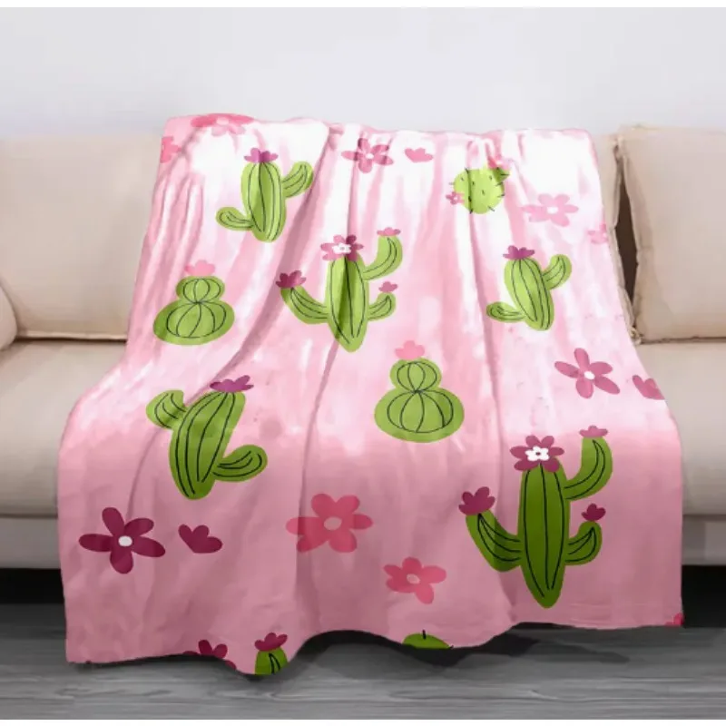 Plant cactus blanket, office car bed sofa outdoor blanket, send family and friends Christmas birthday gift