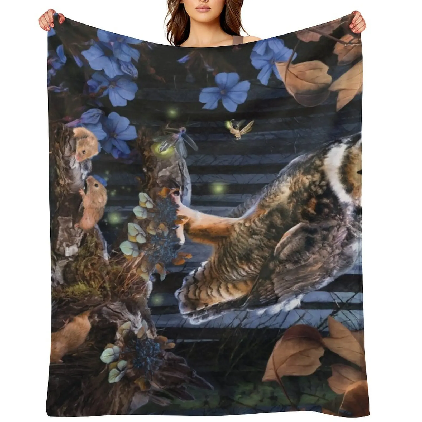 

The Owl Throw Blanket funny gift Decorative Throw Designers Blankets Sofas Of Decoration Blankets