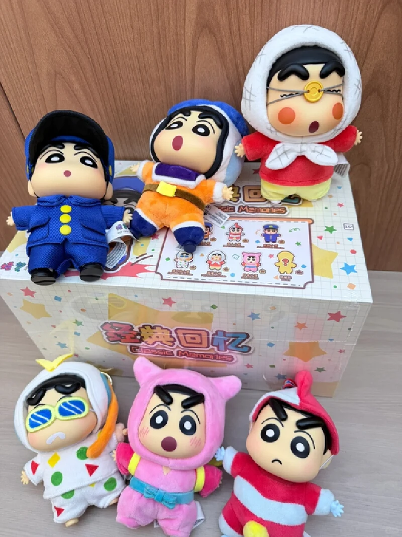 ตุ๊กตาไวนิลชินจัง ซีรีส์ความทรงจำคลาสสิก แบบกล่องสุ่ม รูปแบบนินจา อนิเมะ ของขวัญเซอร์ไพรส์