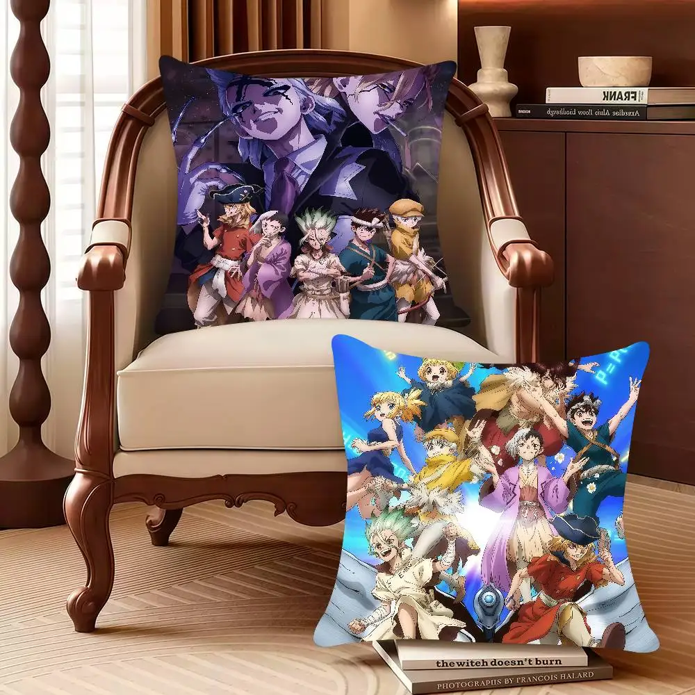 

bilibili D-Dr.STONE 4 Anime Pillow Case Decor Protective Covers Comfortable soft for Sofa Living Room Home office
