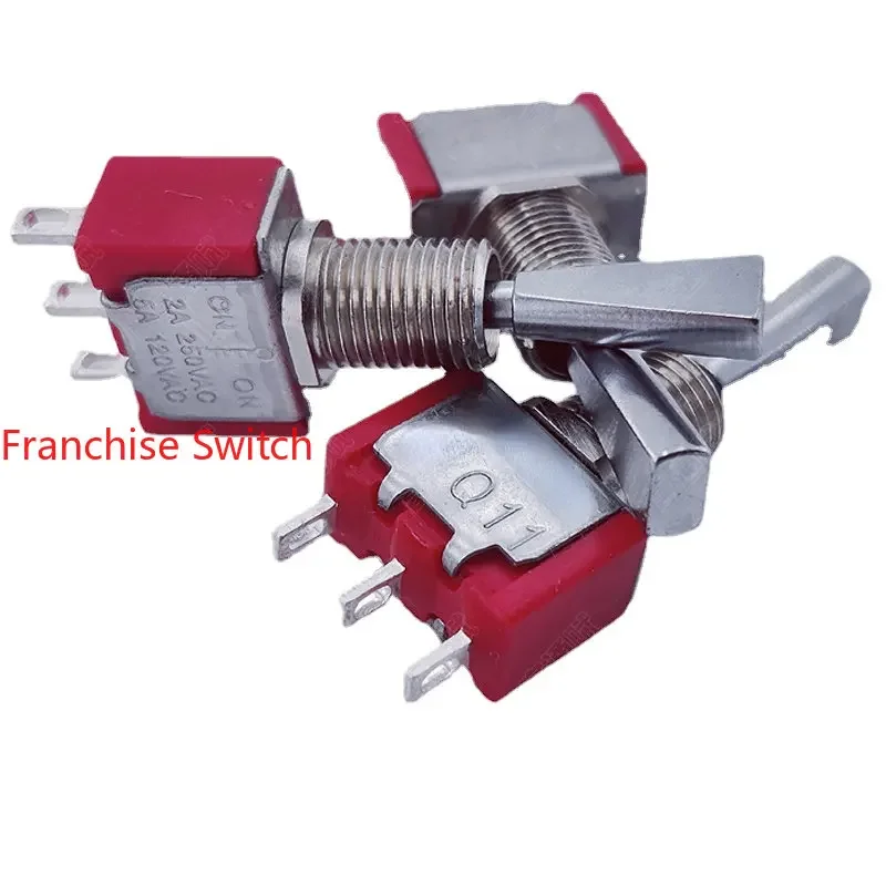 4PCS Q11 Short Fan Handle 3Pin 3Position Button Switch Rocker  2A 250VAC/5A120VAC