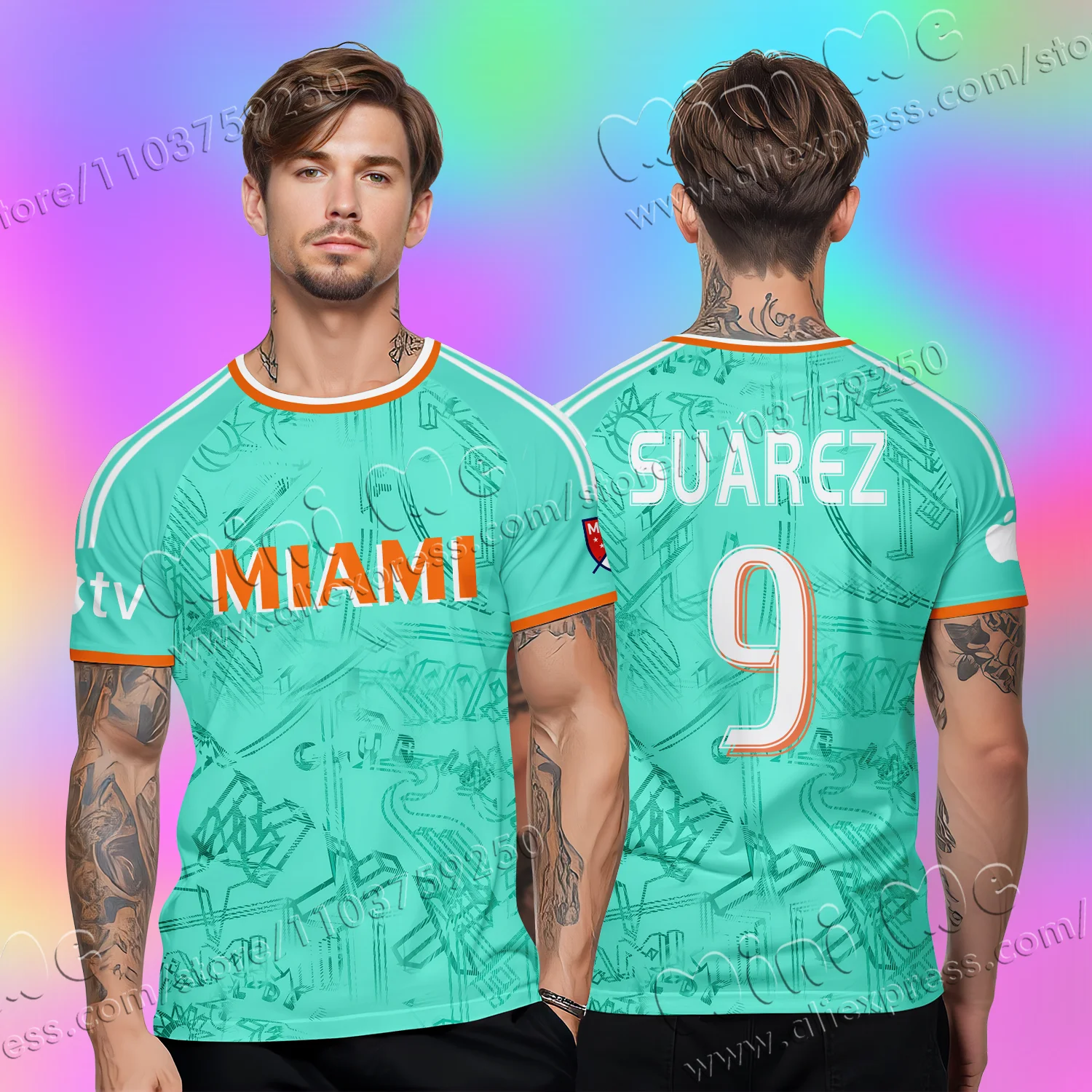 2025 Miami Ai Messi No.10 Football Fan Jersey Kids Adult Summer Sports Soccer Training Childrens Tops Round Neck Sweatshirt