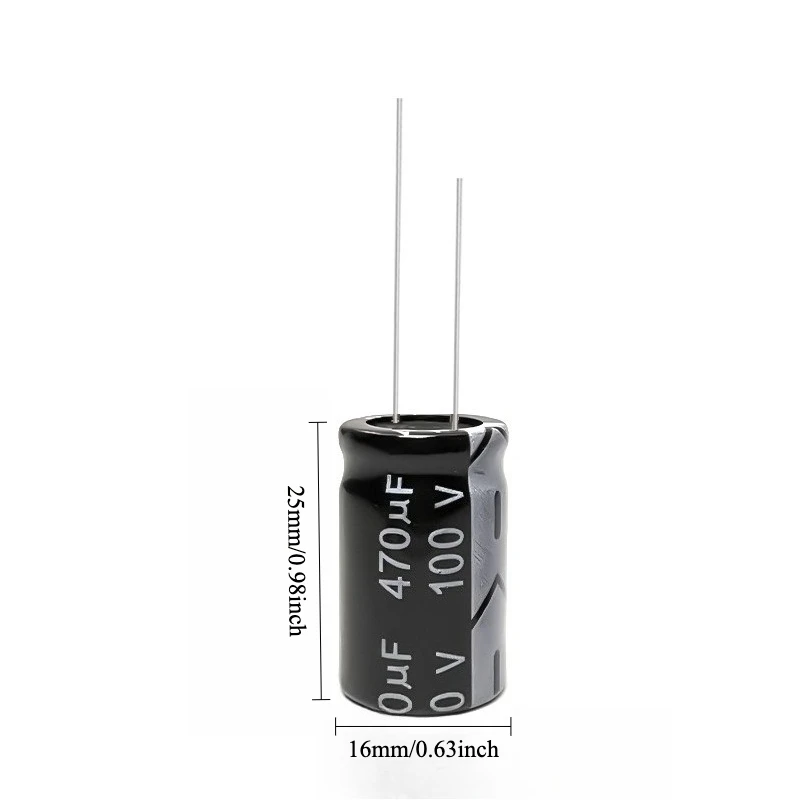 

30pcs 100V 470uF Electrolytic Capacitor 105C High Temp Radial Long Life 16x25mm for Power Supply Amplifier