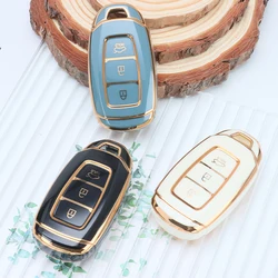 TPU Car Key Case Cover Fob for Hyundai Santa I30 IX35 Encino Kona Solaris Accent Fe Azera Grandeur Elantra Key Shell Accessories