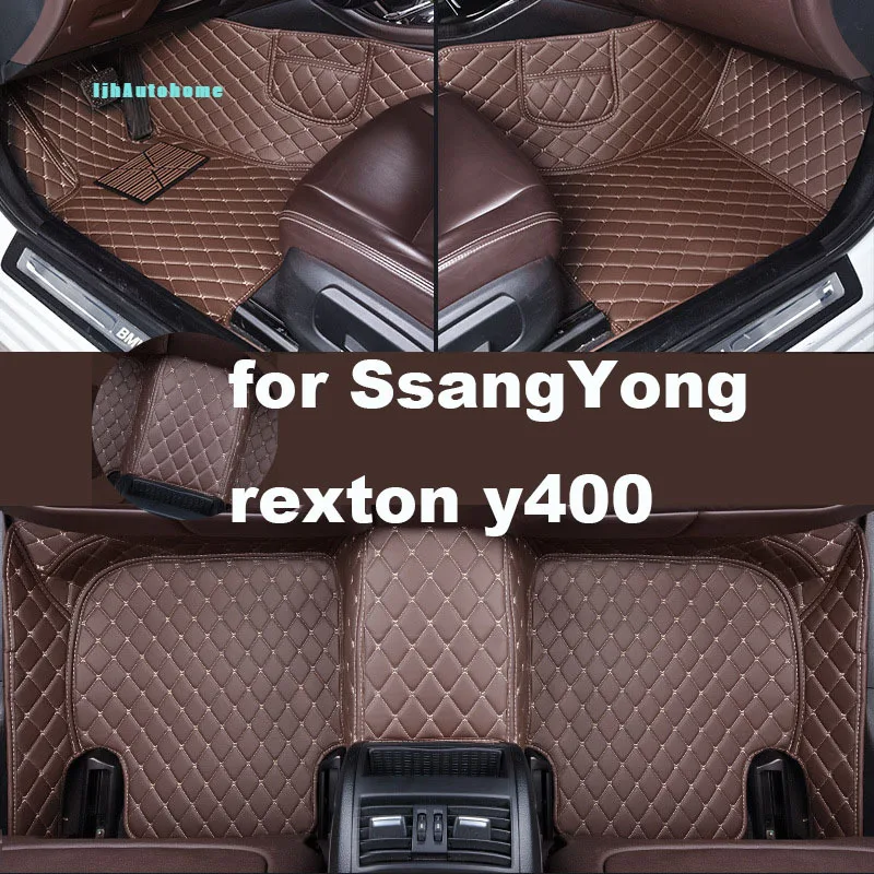 Autohome Car Floor Mats For SsangYong Rexton Y400 2017-2019 Year Upgraded Version Foot Coche Accessories Carpetscustomized