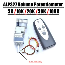 ALPS27 potencjometr głośności zdalny płyta sterowania APLS potencjometr silnika 5K 10K 20K 50K 100K do przedwzmacniacza Audio