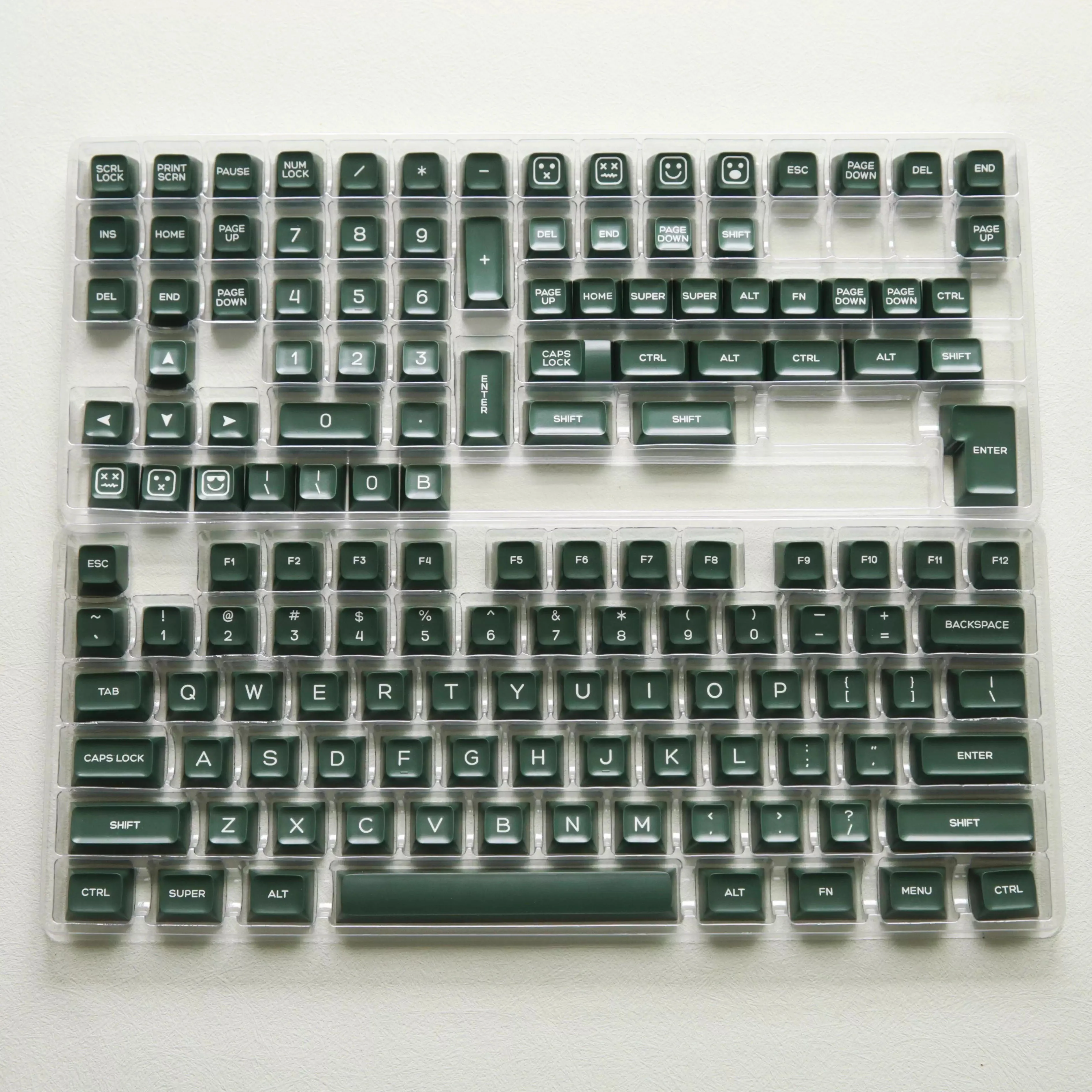 

142 Keys Emerald Keycap SA Profile Keycaps PBT Double Shot Key Caps Set ISO Enter 7U Spacebar for Custom Mechanical Keyboard KIT