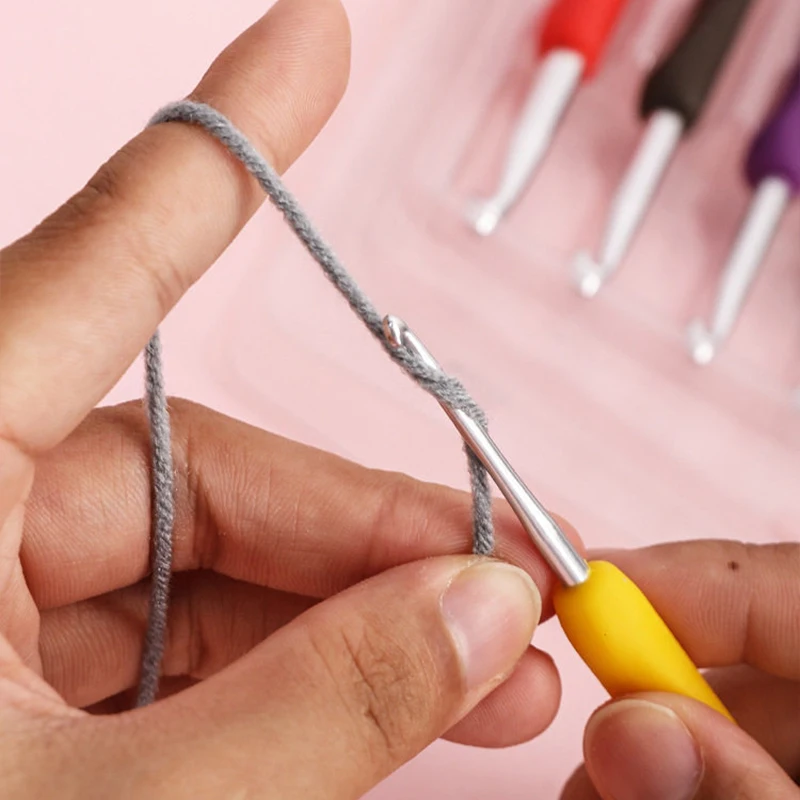 CK056 Crochet Kit – Multi-Size Hooks (2.0-8.0mm) with Optional Cat / Denim Case, Stitch Markers & Knitting Tools for Craft TMZ view 5