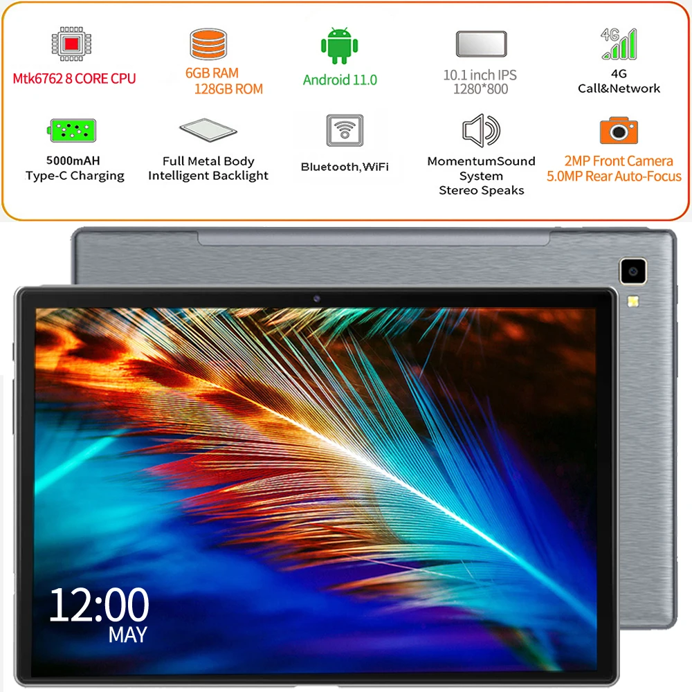 Imagem -04 - Tablet Android 11 101 1280x800 Ips 6gb de Ram 128gb de Rom Octa-core Dual 4g Sim Dual Wifi Gps Tablets 2024 Sauenaneo-g10 2023