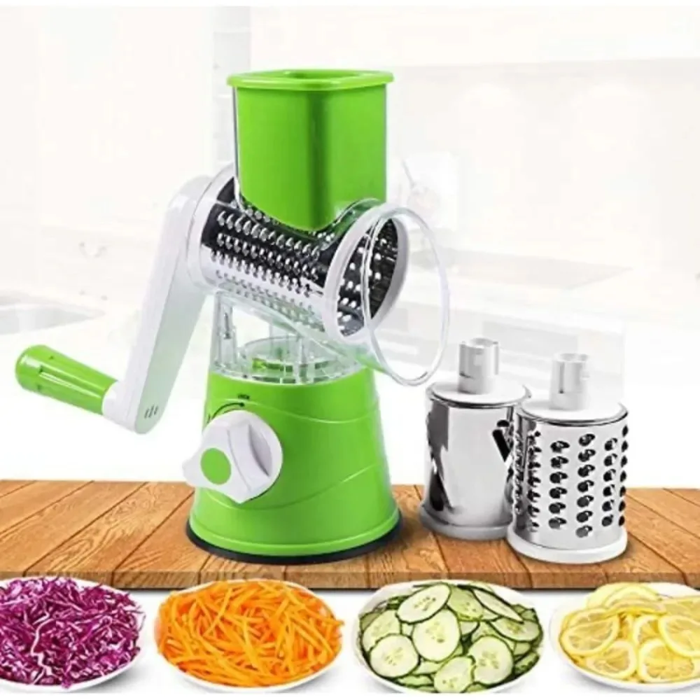 Coupe-légumes rotatif, broyeur de cuisine avec poignée et lames à tambour pour fromage, légumes, noix, chocolat, pommes de terre, carottes