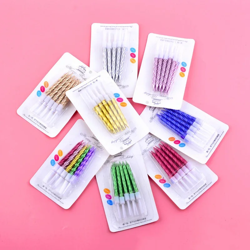 10 PCS Birthday Thread Candle Children's Creative Baking Party Cake Decoration One Year Net Red Digital Colorful Pencil