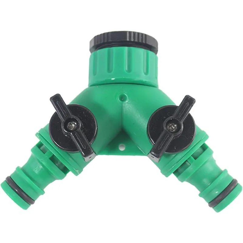 Garden Y-shaped Hose Adapter with Switch Valve for Three-way Pipe Fittings Used in Landscaping and Flower Planting Irrigation