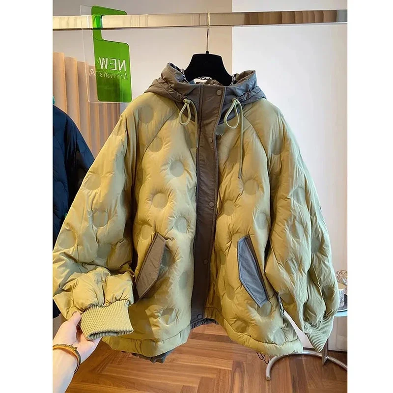 2024 Assorted Colors Down Cotton Jacket Ladies Design Sense High-End Winter Parka Fashion Hooded Korean Female Keep Warm Jacket