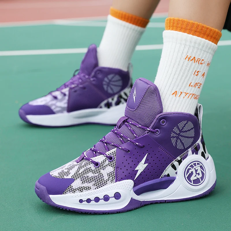 High Top Basketball Shoes Men Platform Sneakers Non-slip Outdoor Court Basketball Sports Shoes for Women Leisure Running Sneaker
