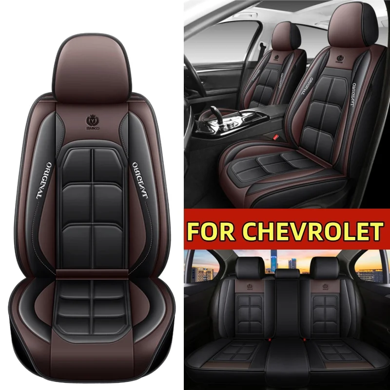 

Чехол на автомобильное сиденье для CHEVROLET, высококачественный чехол из искусственной кожи, водонепроницаемый, износостойкий, полный комплект, 5-местный, с полной оберткой, чехол на сиденье с мышцами