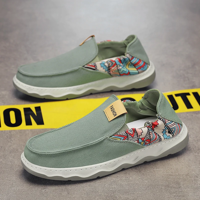 

Men Indoor Daily Relax Woven Footwear Summer Fine Permeable Knit Cloth Non Slip Outdoor Walking Casual Shoe