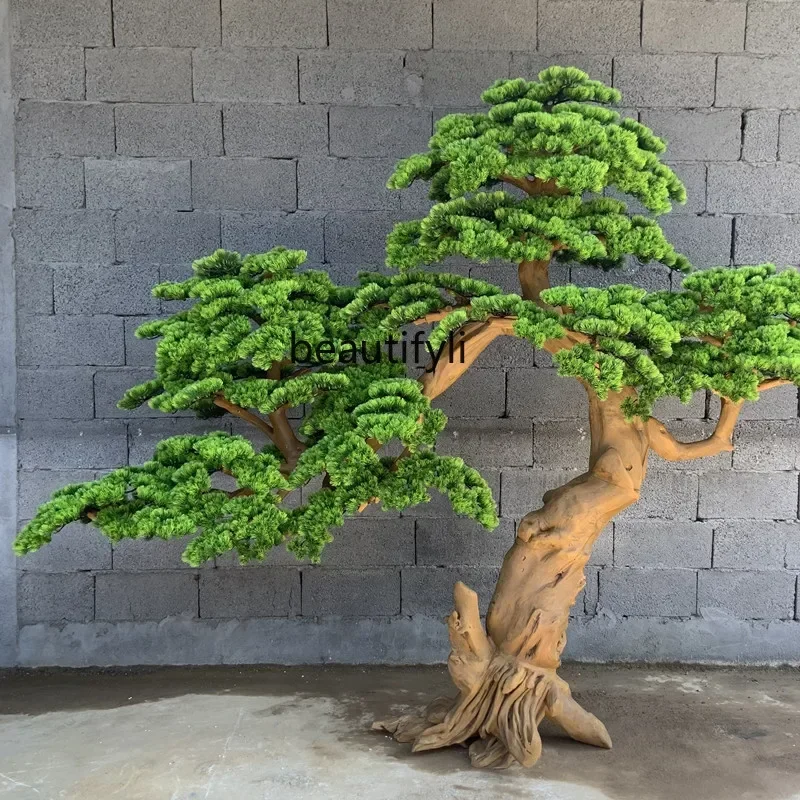 

Simulated welcome pine tree, fake tree, indoor landscape ornament, hotel office floor decoration