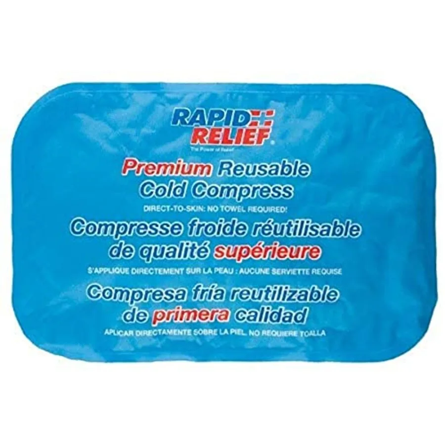 

Rapid Relief Large Reusable Gel Cold Compress - Comfortable Flex Ice Packs for Back, Knee, Shoulder, Muscle Aches, and Body Pai