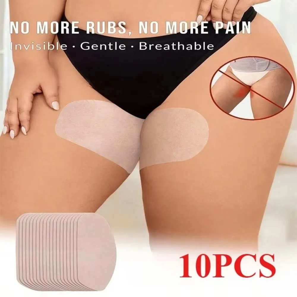10Pcs Non-woven Anti-Friction Patches Skin-Friendly Invisible Thigh Protection Pad Sweatproof Disposable Thigh Chafing Pads