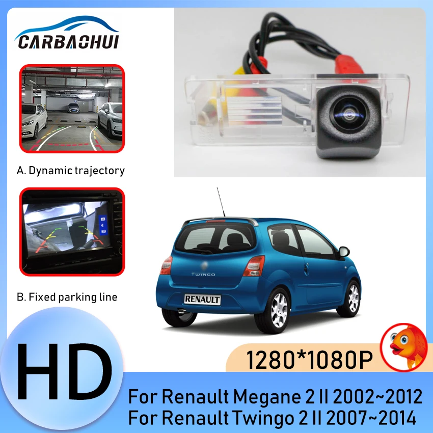 

HD CCD Fisheye Starlight Dynamic Trajectory Car Rear View Camera For Renault Megane 2 II 2002~2012 Twingo 2 II 2007~2014