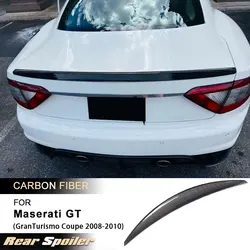 Car Rear Trunk Spoiler Wings for Maserati GT GranTurismo Coupe 2008-2010 Rear Spoiler Flat Trunk Wing Lip Full Carbon Fiber FRP
