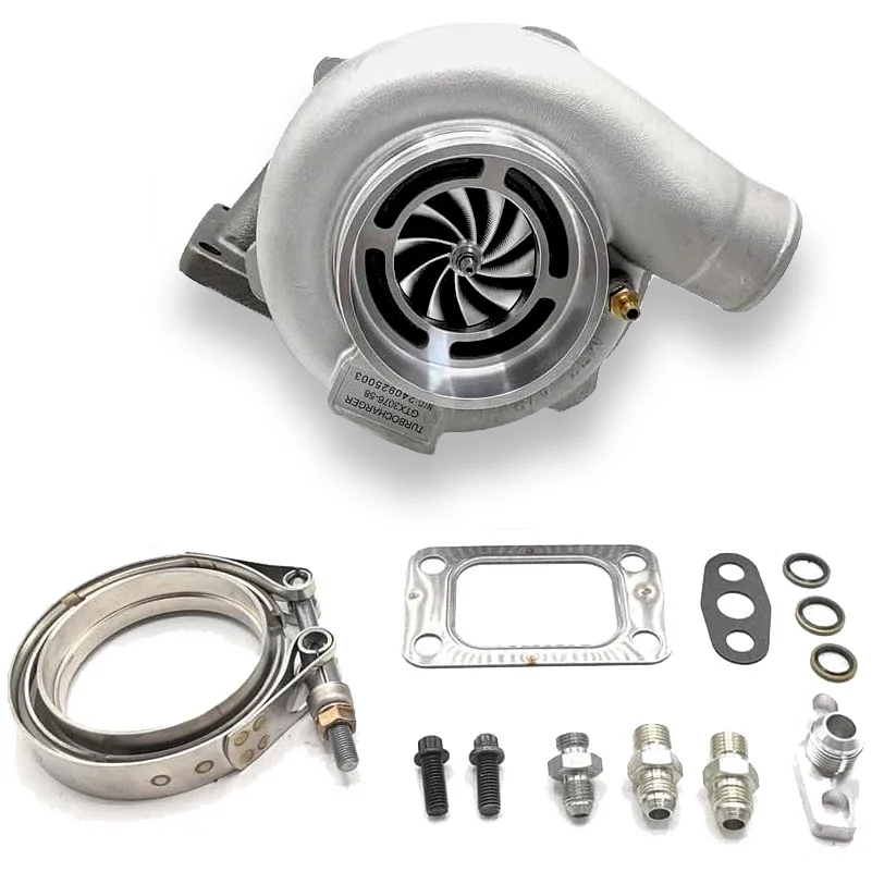 

Turbo GT3076 Billet Compressor Wheel Turbo Up To 600HP With T3 Inlet 3" Vband Outlet A/R .63