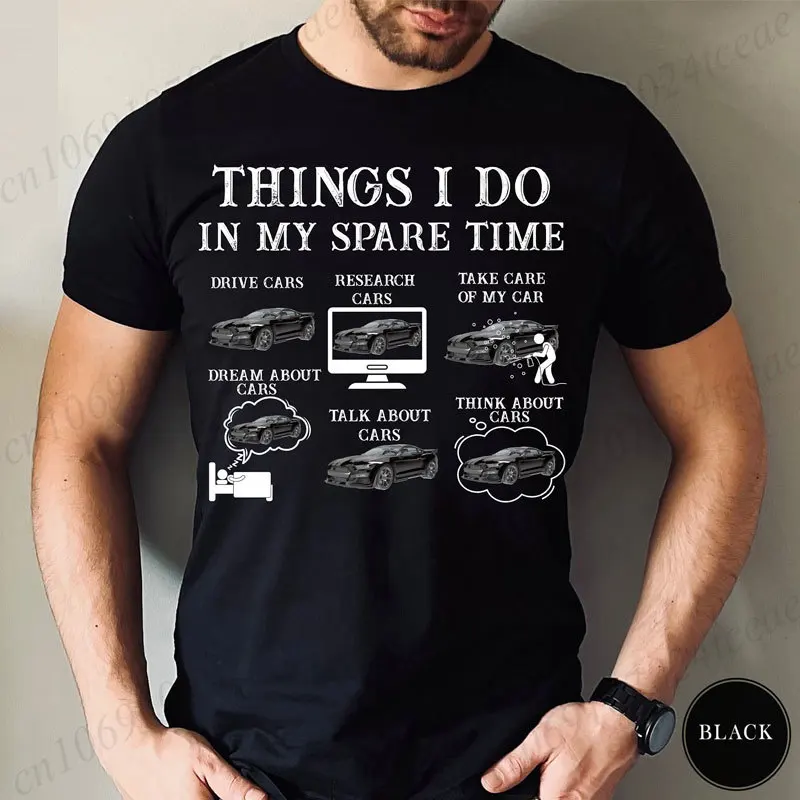 Things I Do in My Spare Time Funny Cars Shirt, Dad Car Guy T-Shirt, Car Lover Gift for Husband, Father Shirt, Funny Tee Shirts