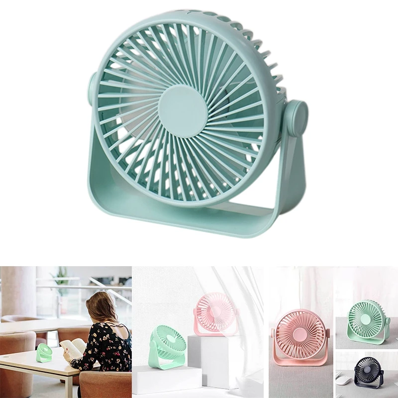 

D605 Desktop Fan, 5-Inch Fan Blade Can Be Rotated Vertically 360 Degree USB Charging Dual Power Small Fan