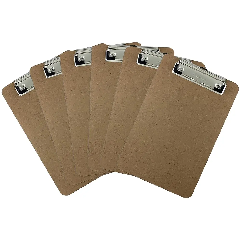 

Папка-клипборд Memo размером 6'' x 9'' с низкопрофильным зажимом, из твердого картона (упаковка из 6 шт.)