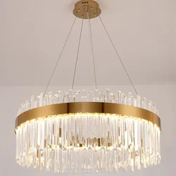 Modern Living Room Chandeliesr Luxury LED Crystal Pendant Lamp Living Room Light Luxury Main Lamp Restaurant Fixture