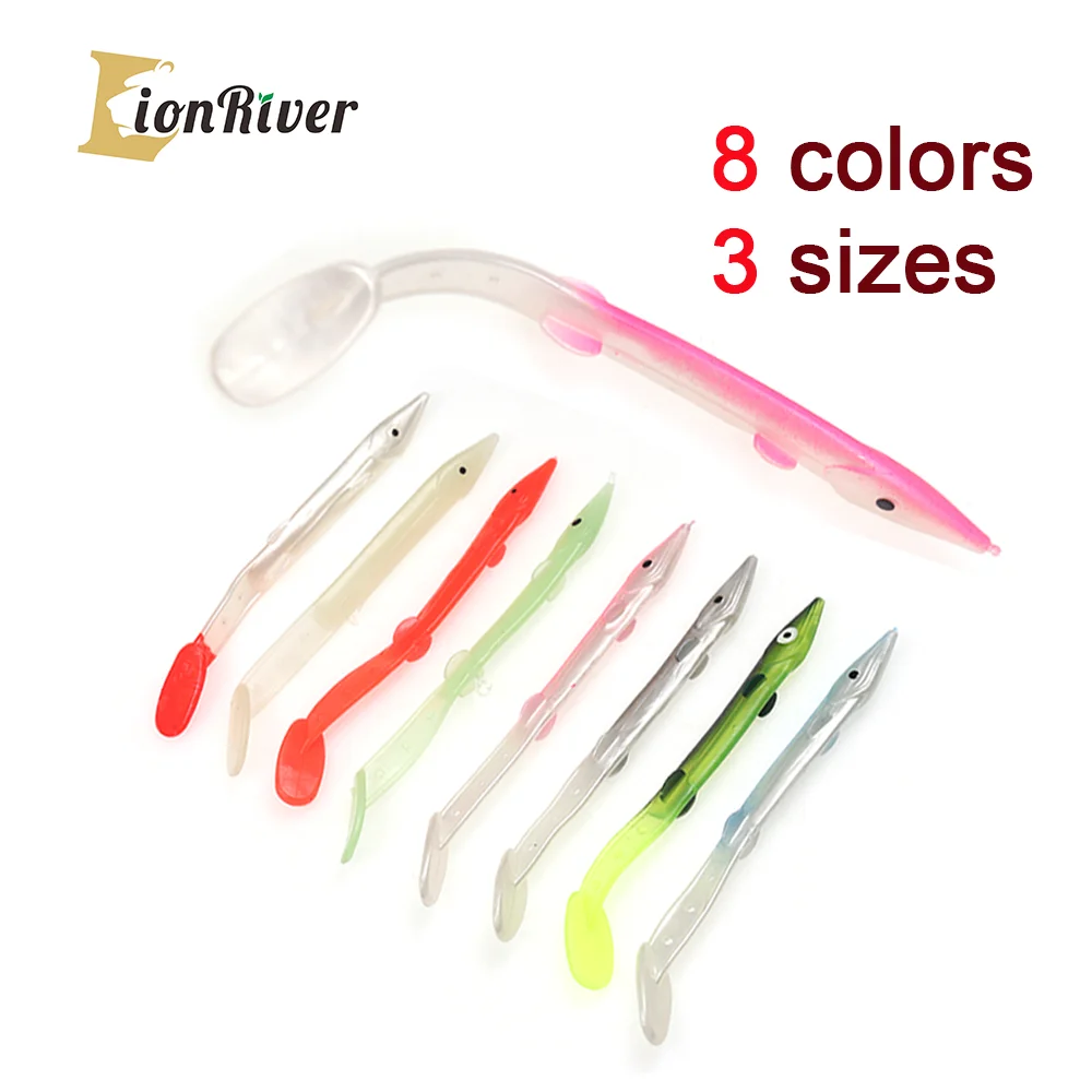 LIONRIVER Soft Sea Eel Top Quality False Bait Paddle Tail Sand Eel  Artificial Fishing Lure For Saltwater Fishing Accesories