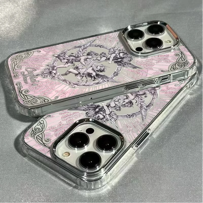 Middle Ages Cupid Angel Phone Case for iPhone 17 Air 11 12 13 14 15 16 Pro Max X Xs XR 8 7 Soft TPU Protective Cover Fundas view 2