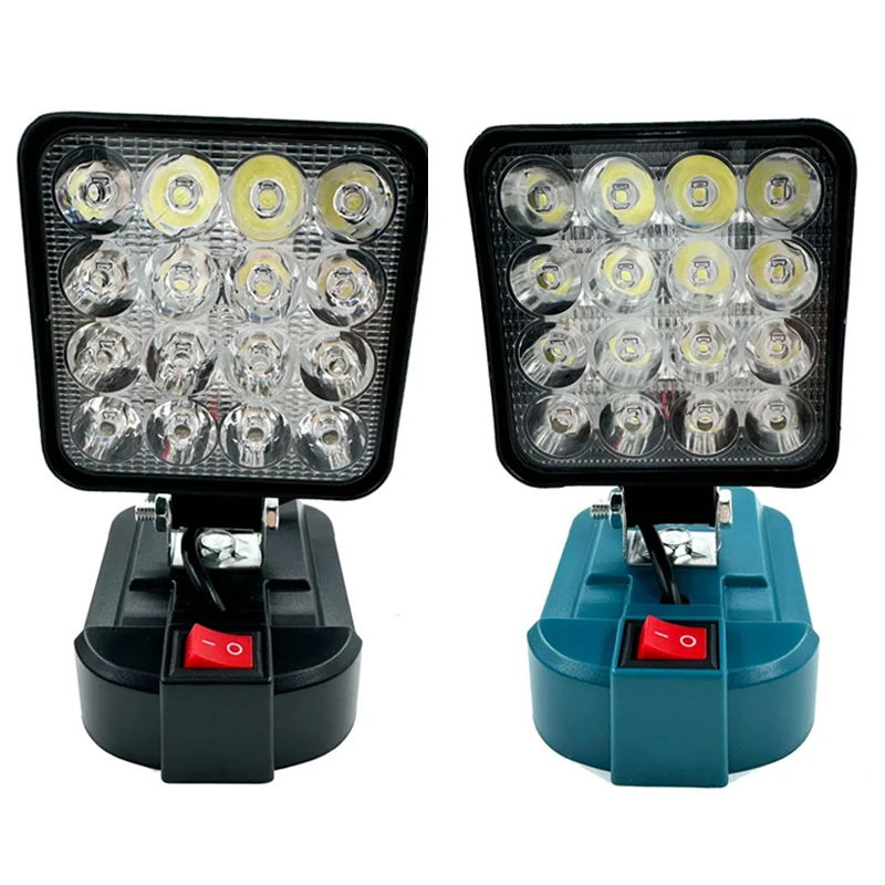 3/4 pulgadas para Makita 14,4 V-18V Li-ion batería LED luces de trabajo linterna Camping lámpara de inundación foco al aire libre lámpara de emergencia