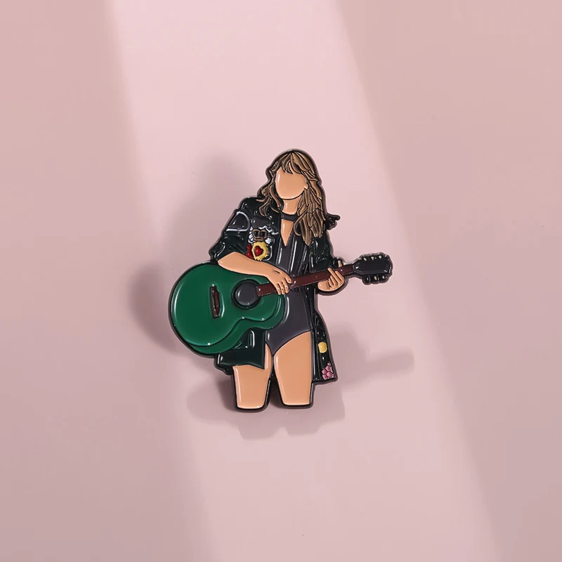 Female Singer Character Enamel Pins Versatile Peripheral Brooches Backpack Clothing Lapel Badge Jewelry Gifts For Friends