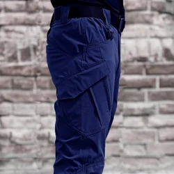 Men M-5XL Autumn Spring Sharskin Elastic Camping Hiking Trekking Finshing Hunting Pants Outdoor Cycling Tactical Cargo Trousers
