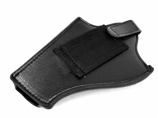 Airsoft Tactical Force Leather Revolver Pistol Holster (Short) Black Training WarGame Military