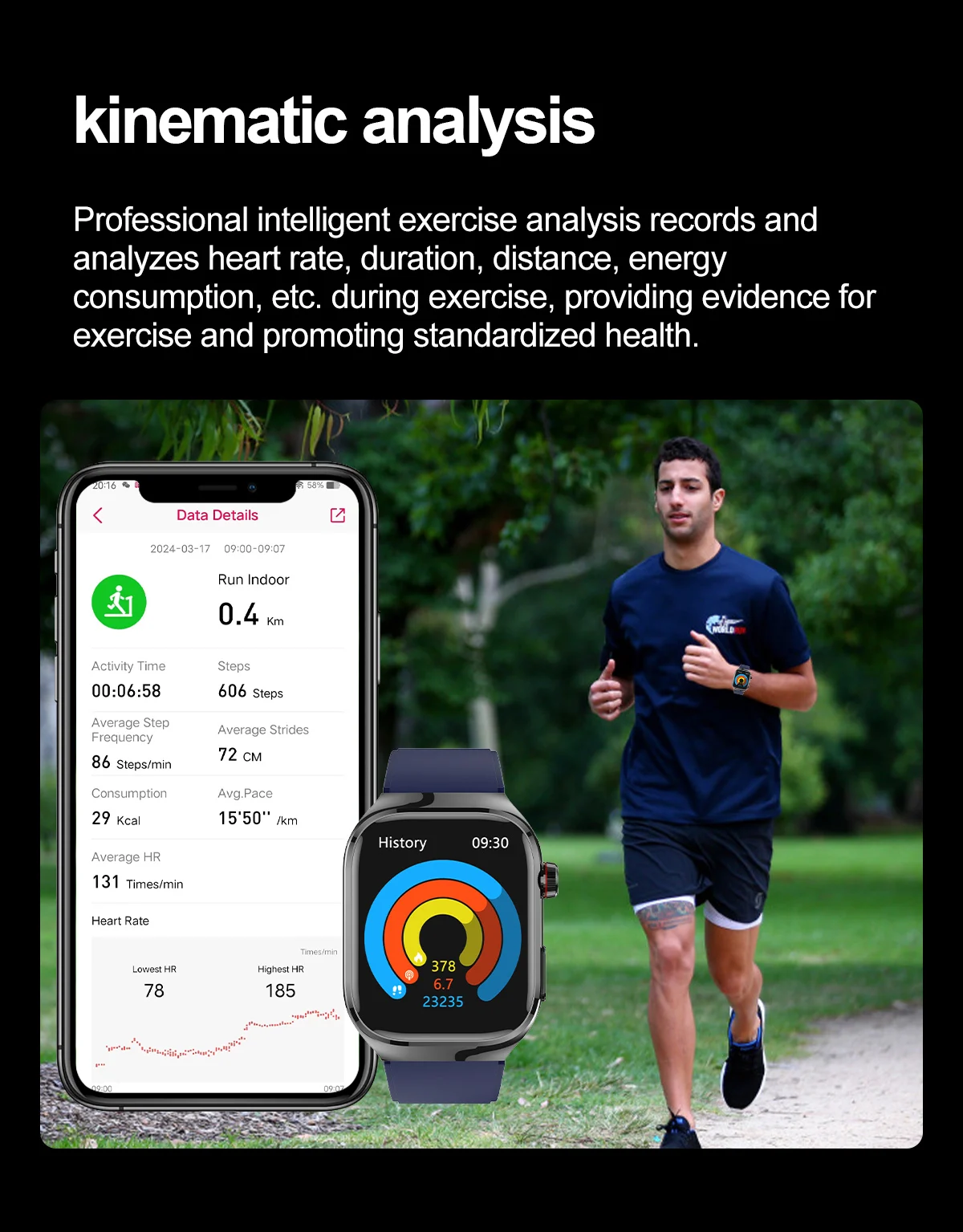 Neue Präzise Herzfrequenzmessung Smartwatch für Männer EKG Blutdruck Lipide Harnsäure Bluetooth-Anruf Gesundheits-Smartwatch Armband – Detail 21