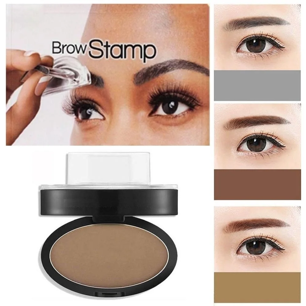 Awesome Lazy Makeup Eyebrow Powder Brow Stamp Convenient Universal Printed Seal Tools
