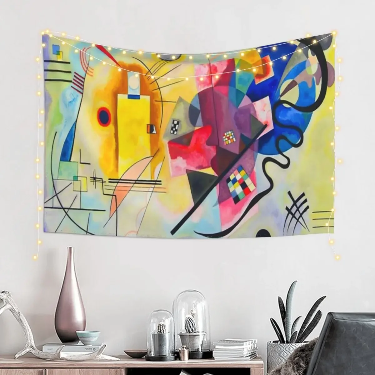 Wassily Kandinsky - Yellow-Red-Blue , 1925 Tapestry Bed Room Decoration Home Decor Aesthetic Tapestry