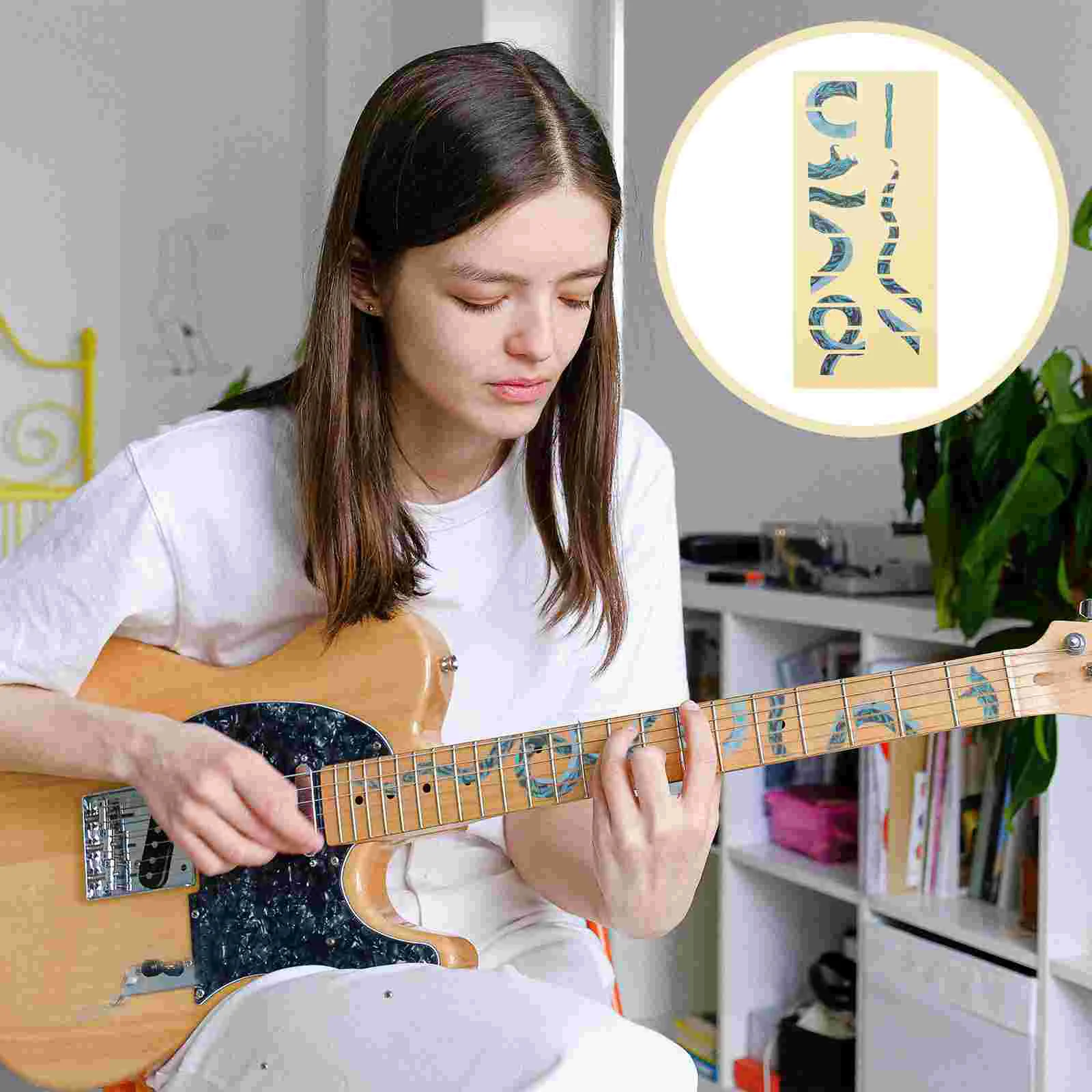 

Guitar Neck Decals Fretboard Stickers Guitars Decorative Simple Fingerboard Electric Patch