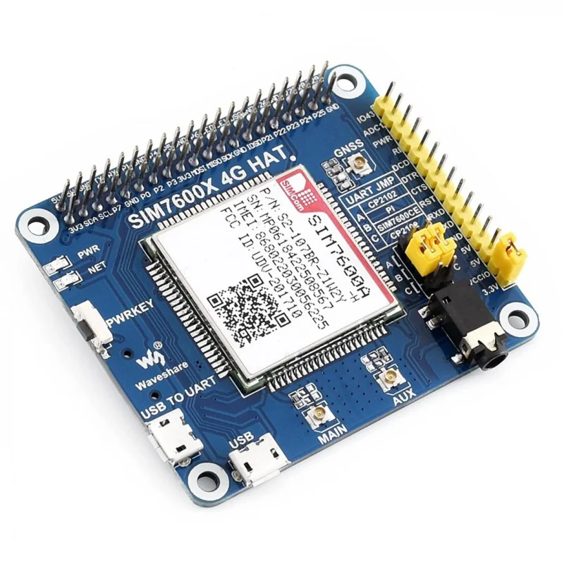 

SMEIIER 4G 3G GNSS LTE CAT4 HAT Based On SIM7600A-H for Raspberry Pi North America