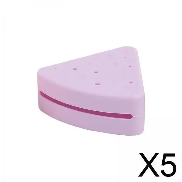 حامل إسفنجة مكياج مثلثة، صندوق تخزين من السيليكون الناعم، حافظة منتفخة محمولة مقاومة للغبار لتنظيم مستحضرات التجميل أثناء السفر