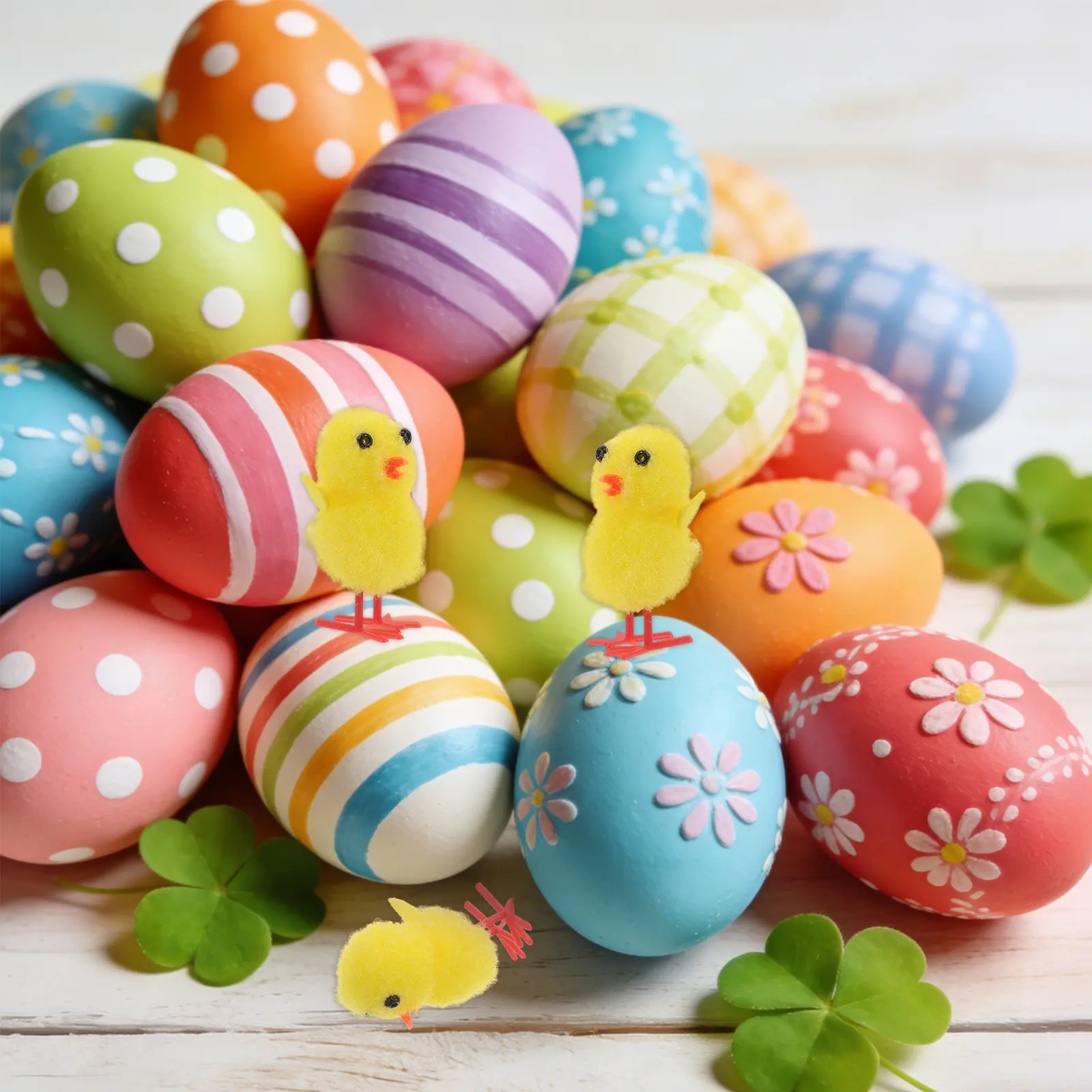 60Pcs Easter Mini Chicks Small Yellow Chicken Decorations Spring Party Basket Filler Cake Toppers Realistic Cute Mini Chick